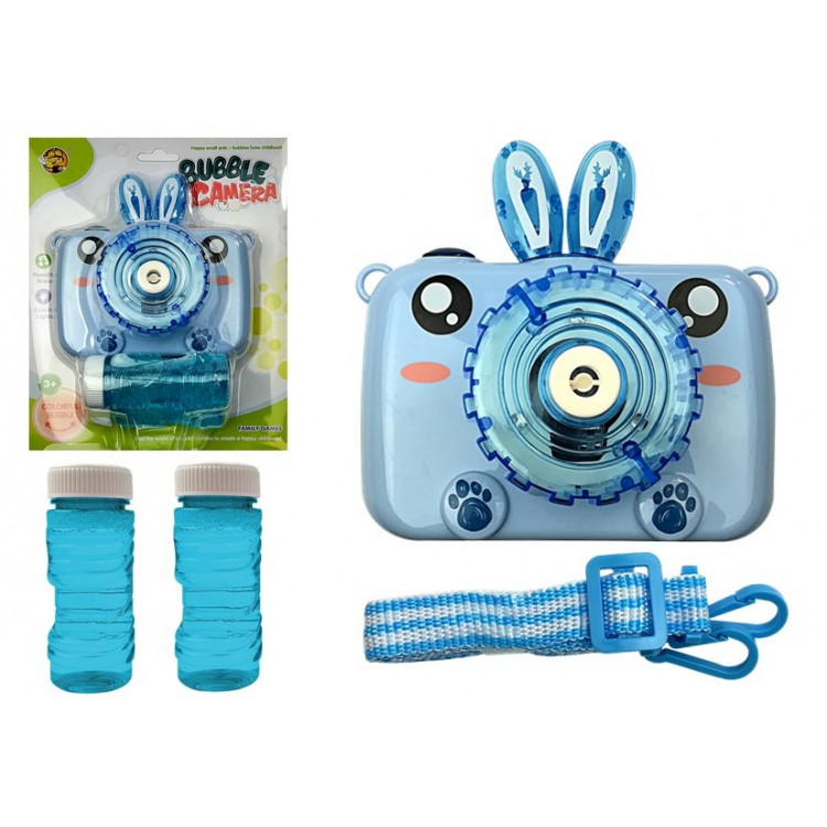 Fotoaparát vytvárajúci bubliny zajačik modrý